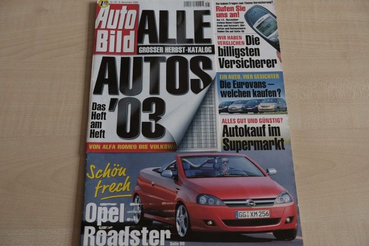 Deckblatt Auto Bild (45/2002)